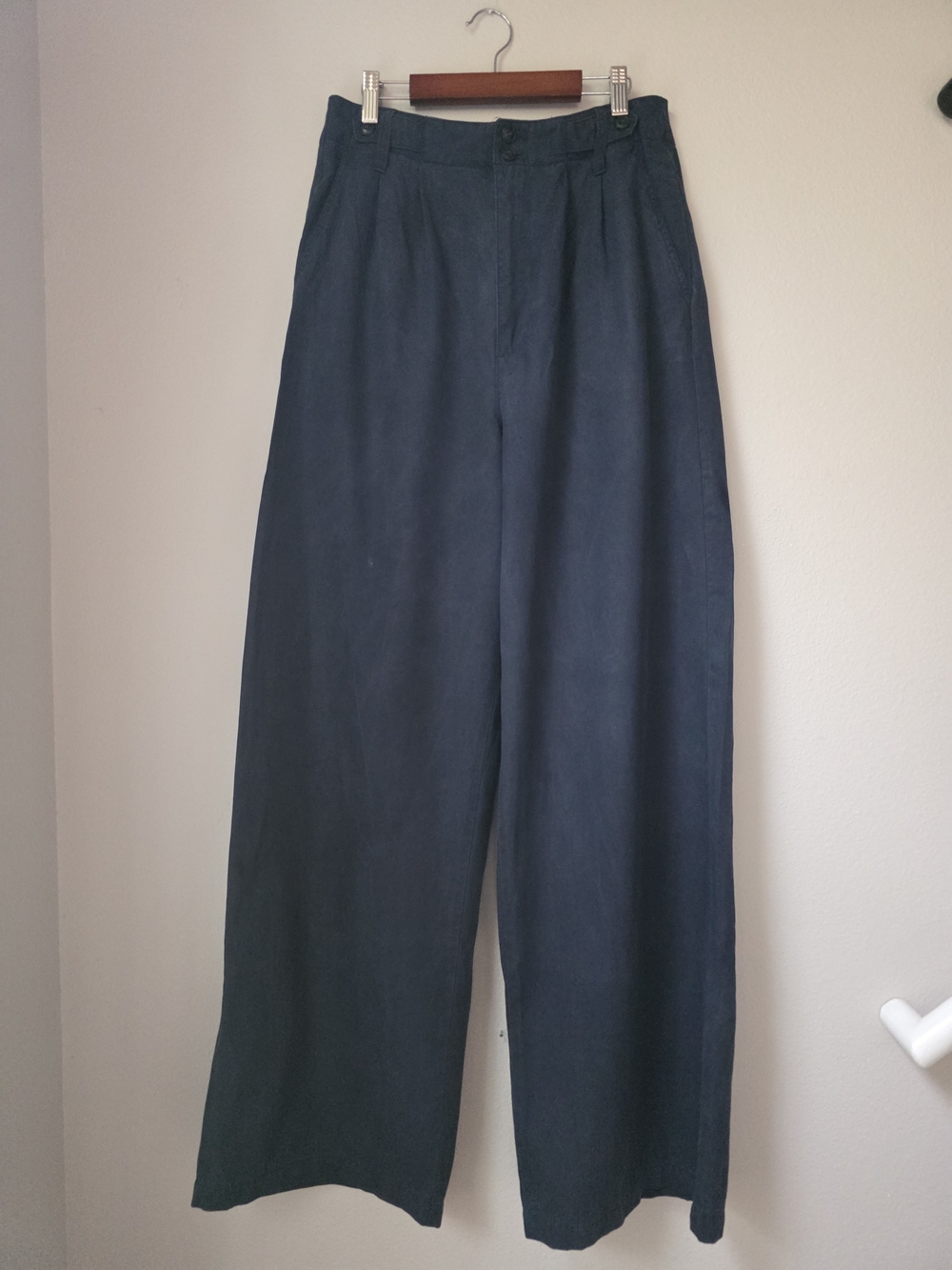 Madewell Harlow Wide-Leg Trousers - Navy